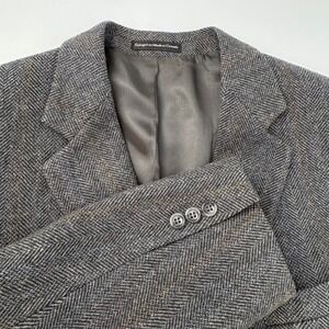 CRICKETEER Vintage Men's Wool Blazer‎ Herringbone Tweed Sport Coat Jacket 44L